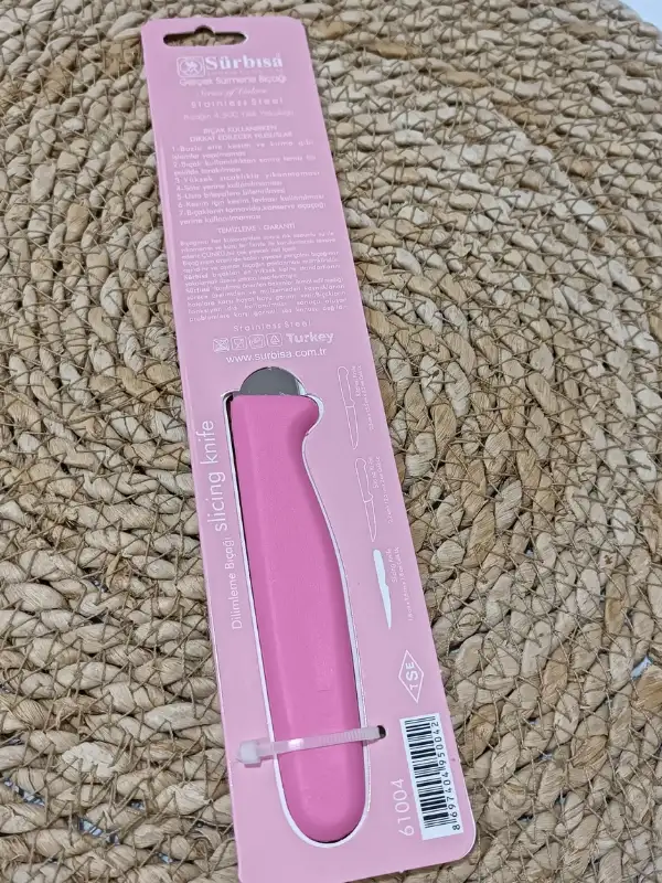 Sürmene 61004 Mutfak Bıçağı (9,50 Cm) Pembe