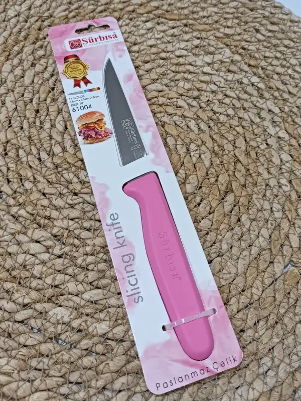 Sürmene 61004 Mutfak Bıçağı (9,50 Cm) Pembe