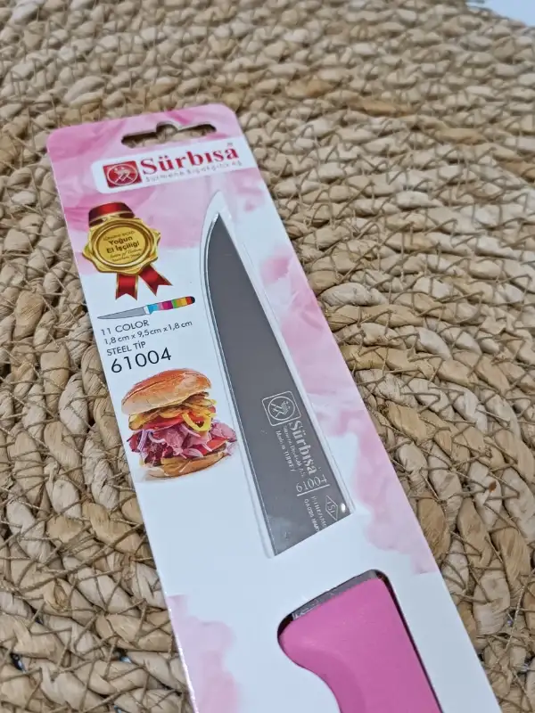 Sürmene 61004 Mutfak Bıçağı (9,50 Cm) Pembe