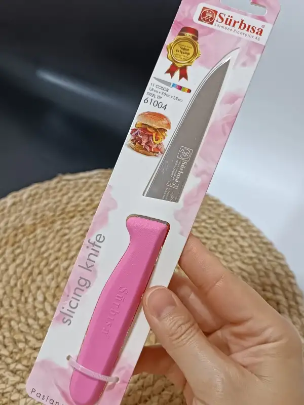 Sürmene 61004 Mutfak Bıçağı (9,50 Cm) Pembe