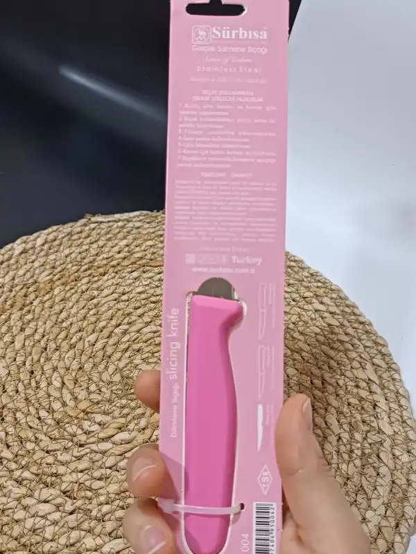 Sürmene 61004 Mutfak Bıçağı (9,50 Cm) Pembe
