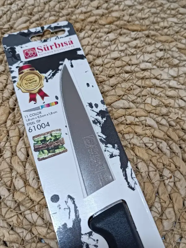 Sürmene 61004 Mutfak Bıçağı (9,50 Cm) Siyah