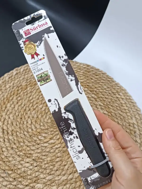 Sürmene 61004 Mutfak Bıçağı (9,50 Cm) Siyah
