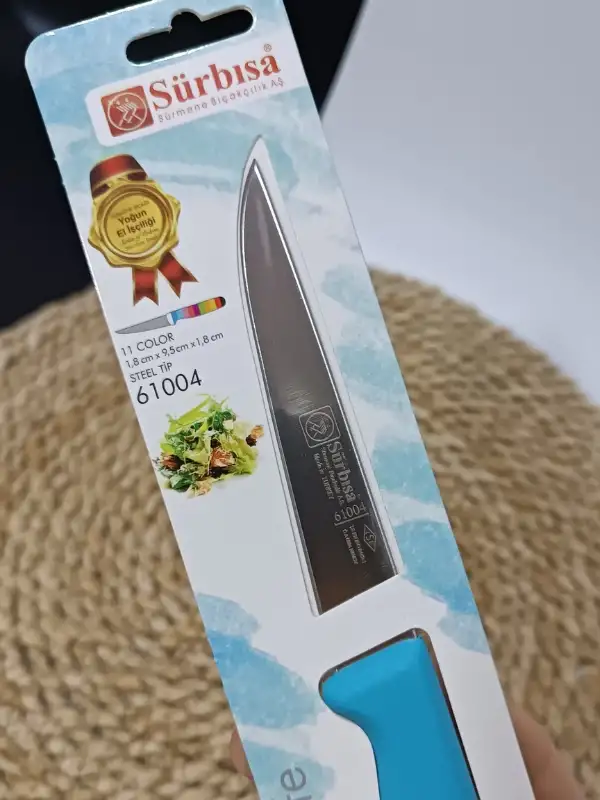 Sürmene 61004 Mutfak Bıçağı (9,50 Cm) Turkuaz