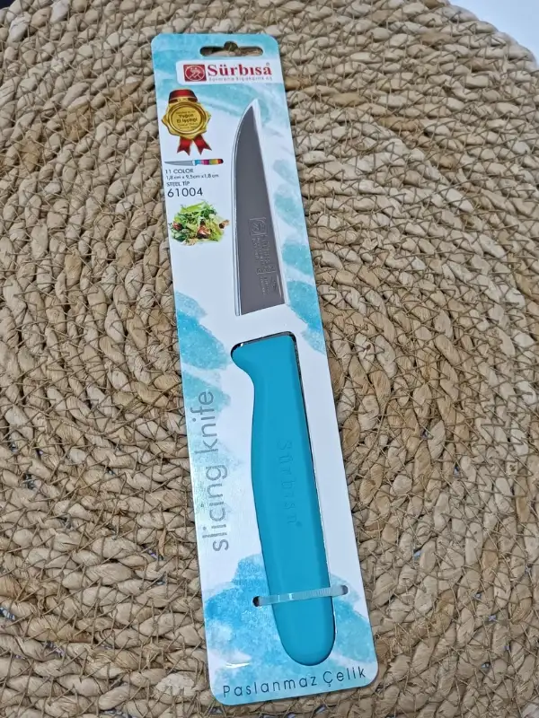 Sürmene 61004 Mutfak Bıçağı (9,50 Cm) Turkuaz