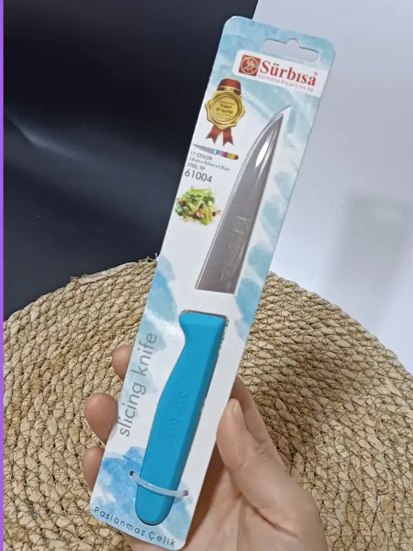 Sürmene 61004 Mutfak Bıçağı (9,50 Cm) Turkuaz