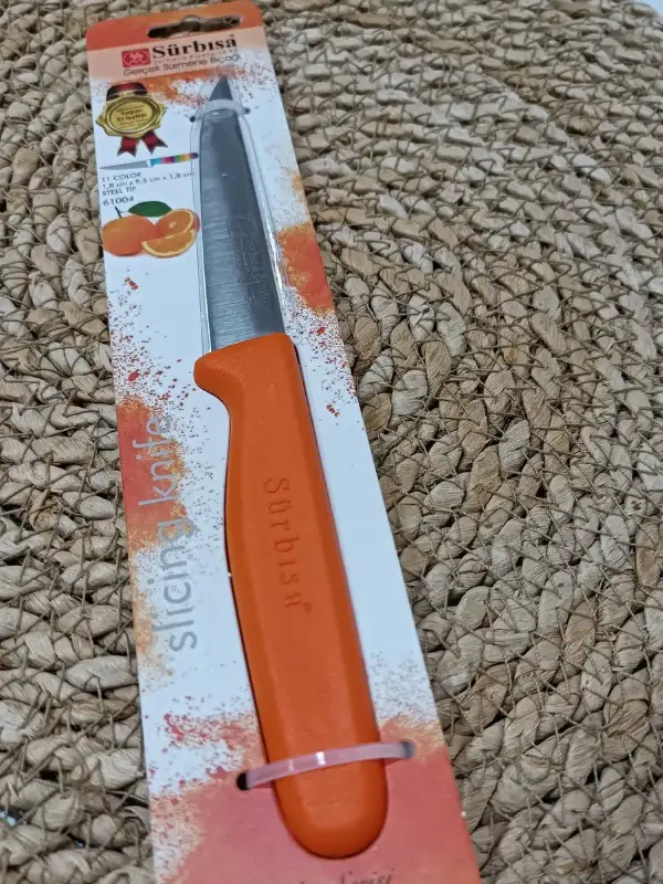 Sürmene 61004 Mutfak Bıçağı (9,50 Cm) Turuncu