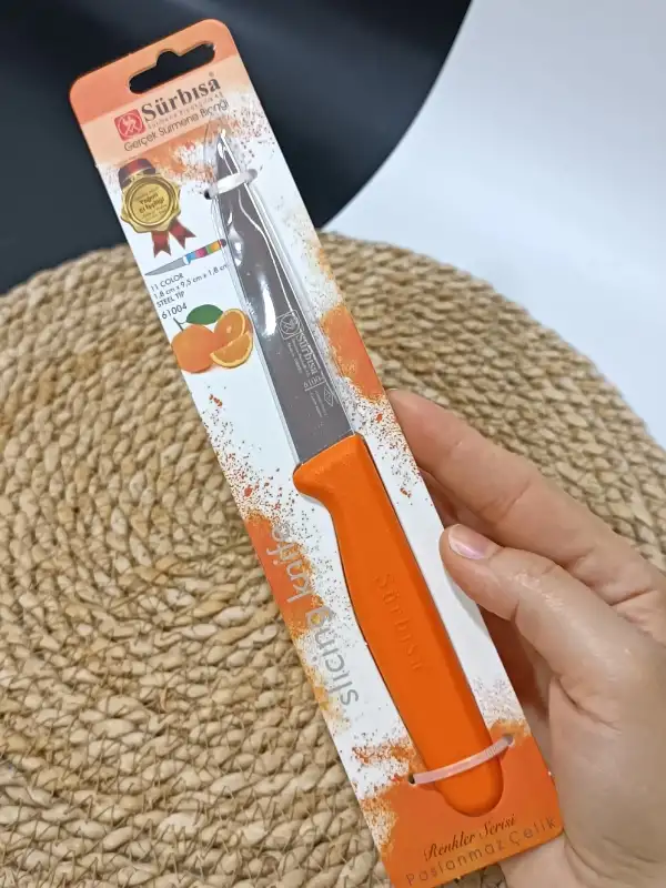 Sürmene 61004 Mutfak Bıçağı (9,50 Cm) Turuncu