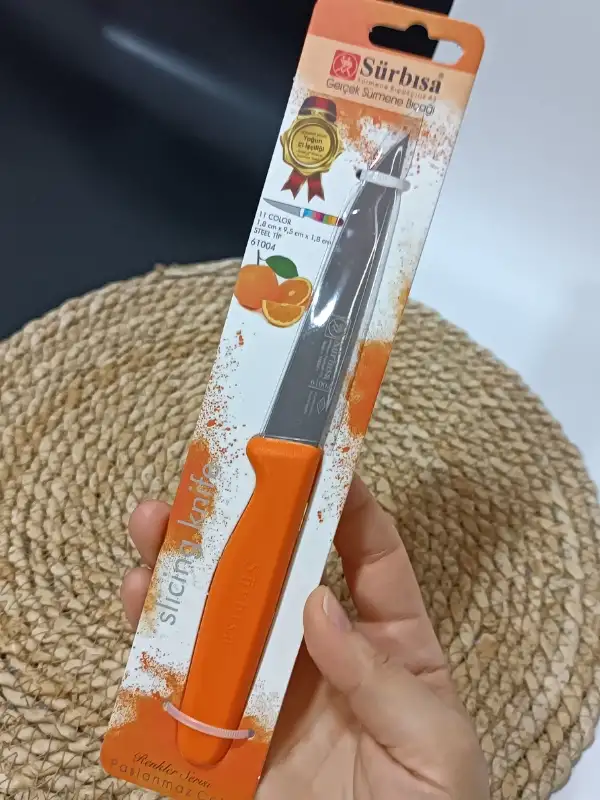 Sürmene 61004 Mutfak Bıçağı (9,50 Cm) Turuncu