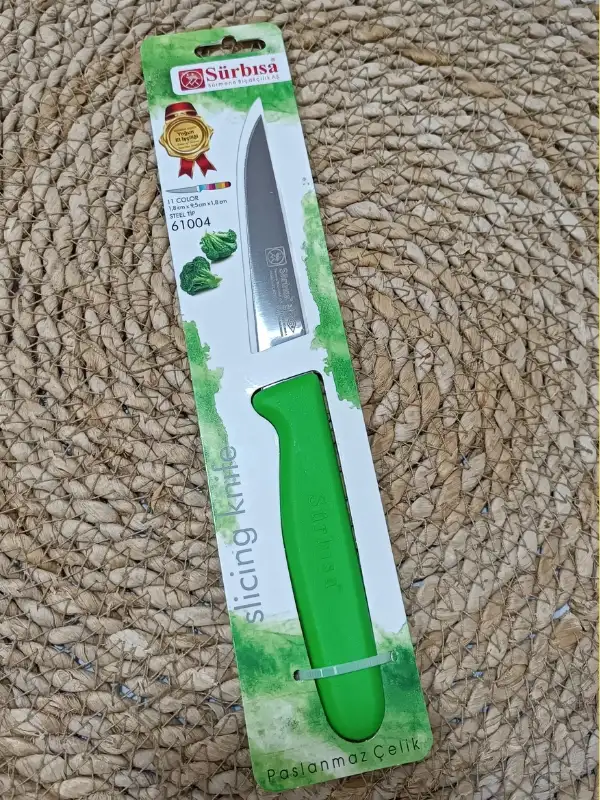 Sürmene 61004 Mutfak Bıçağı (9,50 Cm) Yeşil