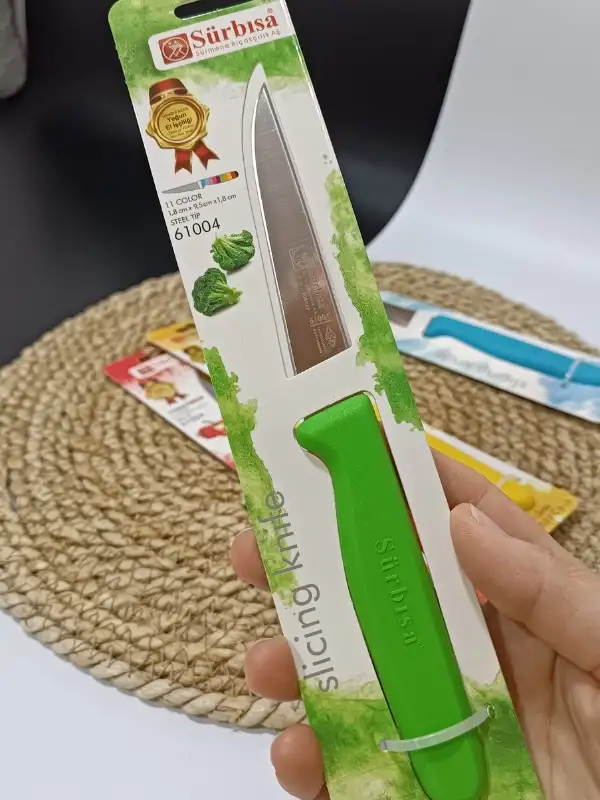 Sürmene 61004 Mutfak Bıçağı (9,50 Cm) Yeşil