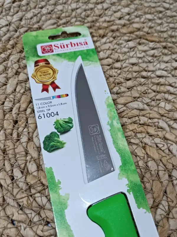 Sürmene 61004 Mutfak Bıçağı (9,50 Cm) Yeşil