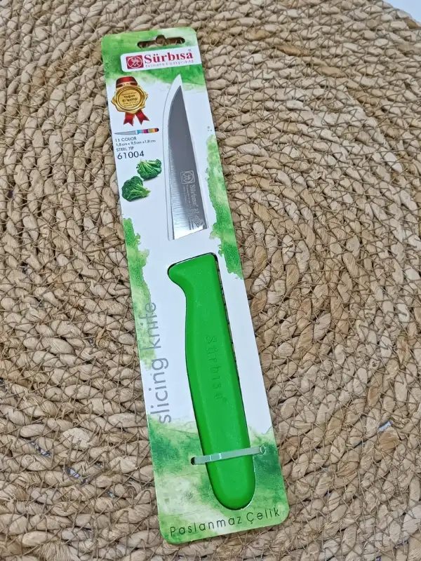 Sürmene 61004 Mutfak Bıçağı (9,50 Cm) Yeşil