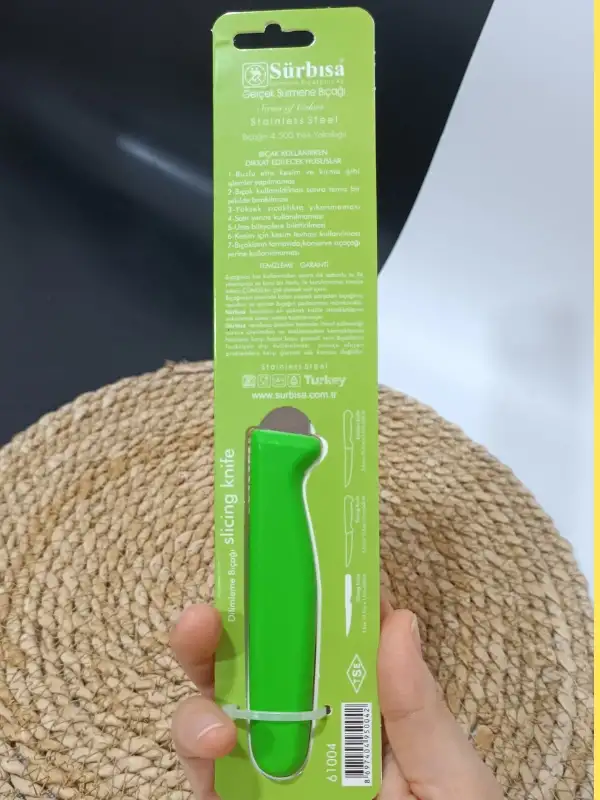 Sürmene 61004 Mutfak Bıçağı (9,50 Cm) Yeşil