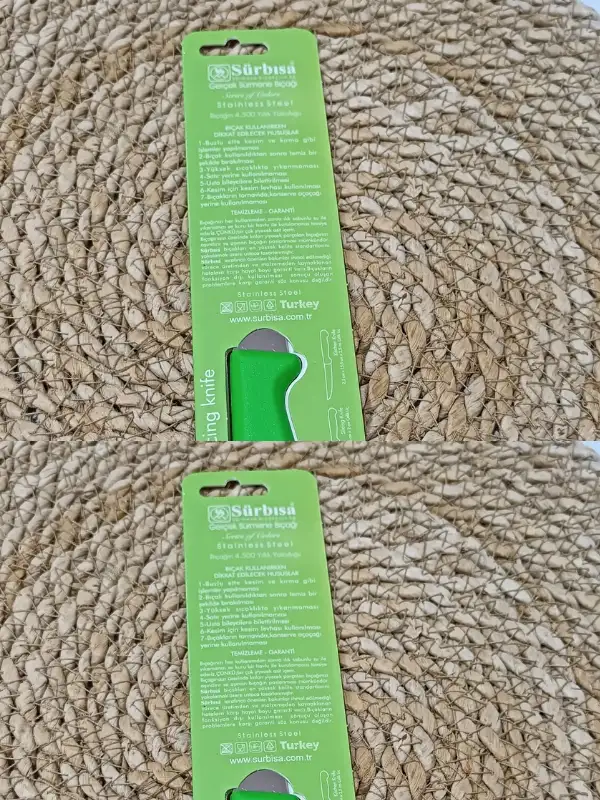 Sürmene 61004 Mutfak Bıçağı (9,50 Cm) Yeşil