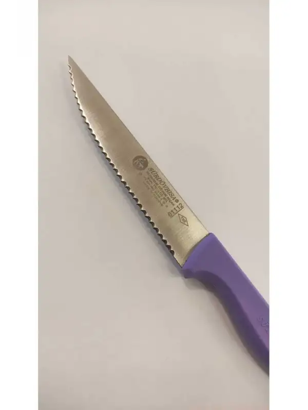 Sürmene 61112 Lazer Kesim Tırtıklı Sebze Bıçağı Mor