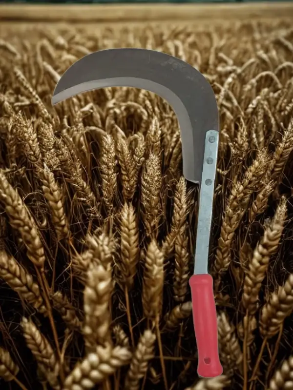 Sürmene Çayır Orağı El Yapımı Keskin Çim Biçme Orak Kırmızı