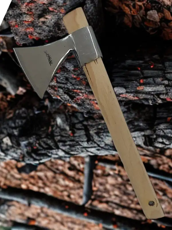 Sürmene El Dövmesi Düz Balta Nacak Makas Çeliği Üretimi Kamp Kemik Odun 600gr