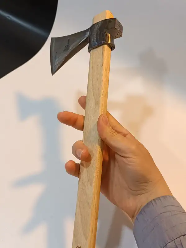 Sürmene El Dövmesi Düz Balta Nacak Makas Çeliği Üretimi Kamp Kemik Odun 600gr