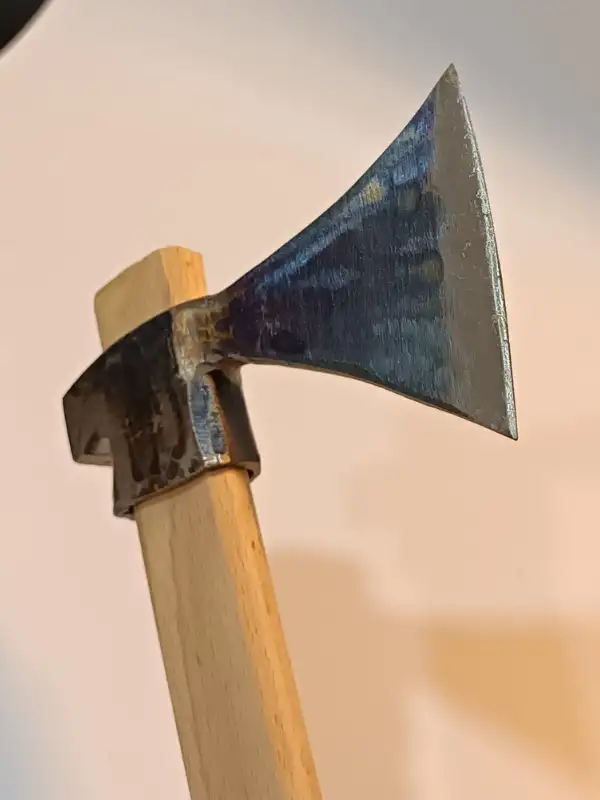 Sürmene El Dövmesi Oval Balta Nacak Makas Çeliği Üretimi Kamp Kemik Odun 600gr