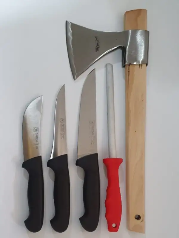 Sürmene El Yapımı Plastik Sap Kasap Kurban Et Doğrama Kırma Seti