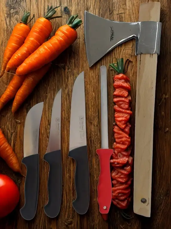 Sürmene El Yapımı Plastik Sap Kasap Kurban Et Doğrama Kırma Seti