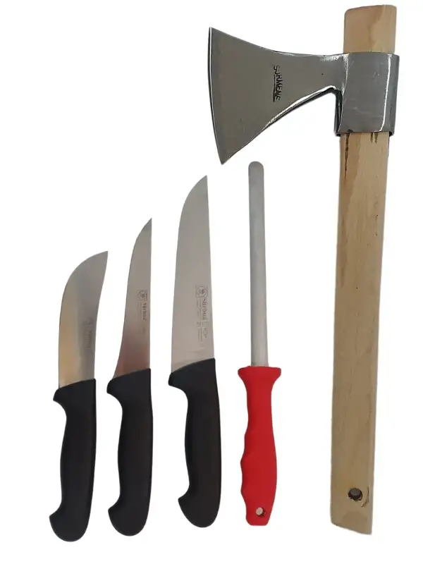 Sürmene El Yapımı Plastik Sap Kasap Kurban Et Doğrama Kırma Seti