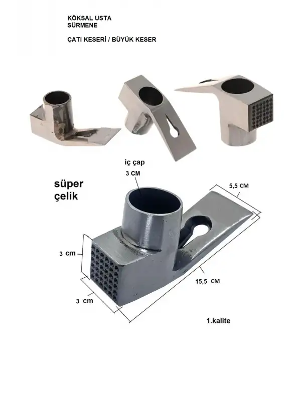 Sürmene Köksal Usta Dövme Çelik Usta Çatı Keseri Büyük Boy