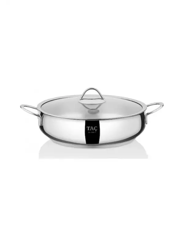 Taç Funda Basık Çelik Tencere 28 Cm