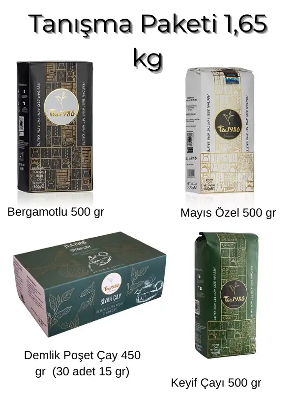 Tea1986 4lü Avantaj Paketi - Mayıs Çayı, Bergamot, Keyif Çayı ve 30lu XL Demlik Poşet