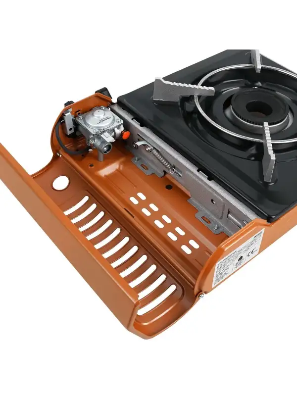 Tekli Portatif Kamp Ocak Ck-505 Kahverengi Gaz Stop Emniyetli + 10 Adet 227 Kartuş