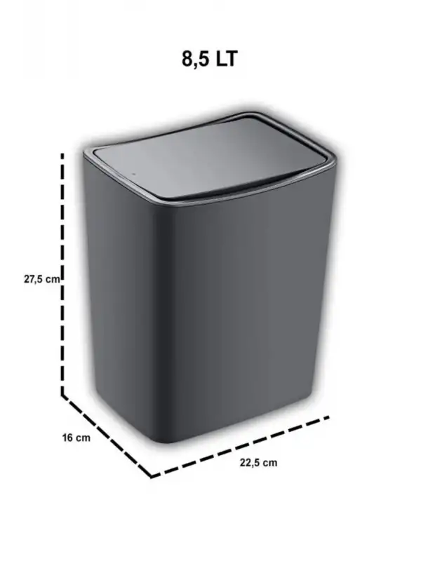Touch Çöp Kovası 8,5 Litre Bas Aç Kapak TRN-183