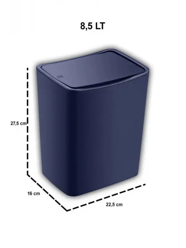Touch Çöp Kovası 8,5 Litre Bas Aç Kapak TRN-183