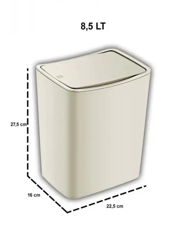 Touch Çöp Kovası 8,5 Litre Bas Aç Kapak TRN-183