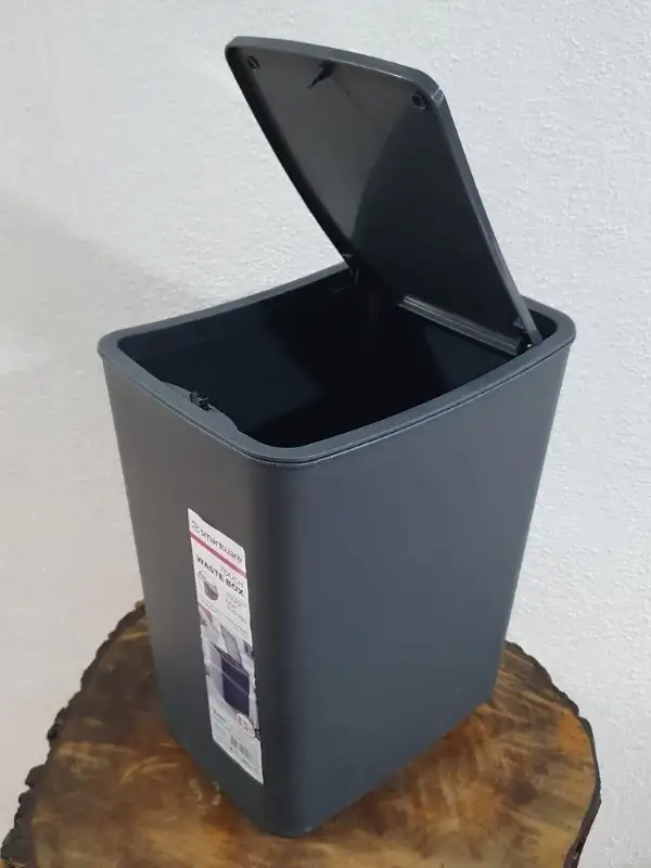 Touch Çöp Kovası 8,5 Litre Bas Aç Kapak TRN-183 Gri