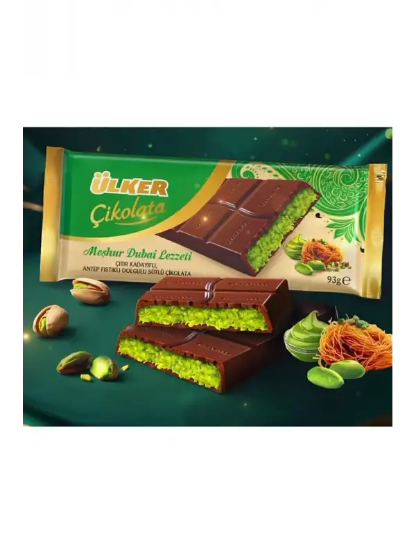 Ülker Meşhur Dubai Lezzeti Dubai Çikolatası 93 gr x 3 Adet