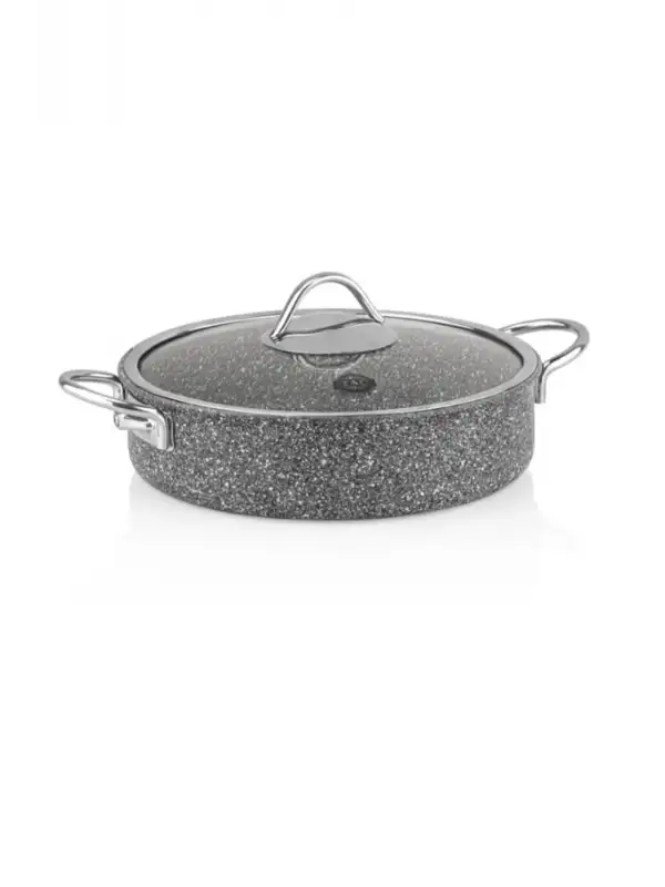 Taç Ultra Classic 3 Parça Granit Tencere & Tava Seti Gri