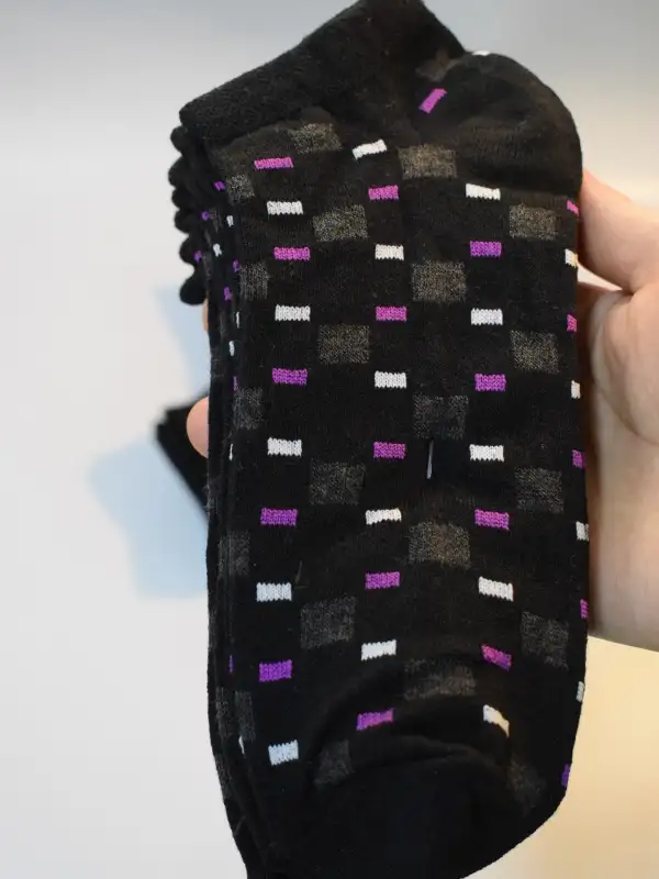 Unisex 12li Pamuklu Patik Çorap Siyah