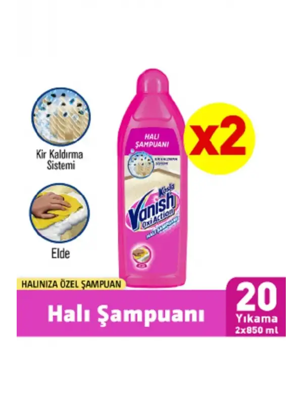 Kosla Halı Şampuanı Elde Yıkama 2x850 ml