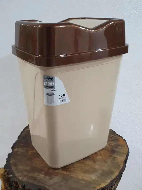 Violet Kelebek Çöp Kovası 10 Litre Kahverengi