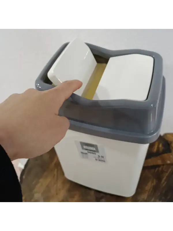 Violet Kelebek Çöp Kovası 5 Lt Beyaz