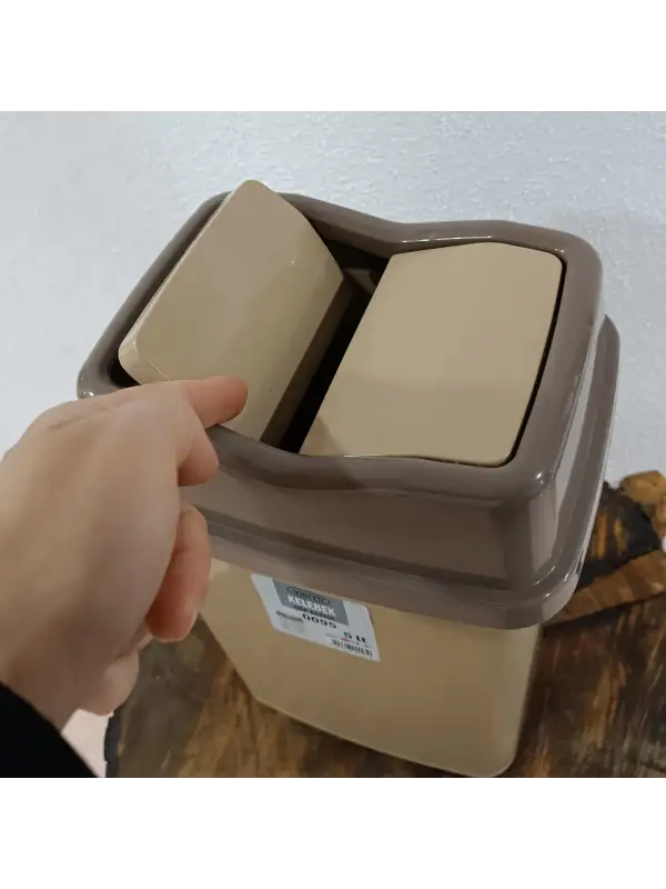 Violet Kelebek Çöp Kovası 5 Lt Kahve