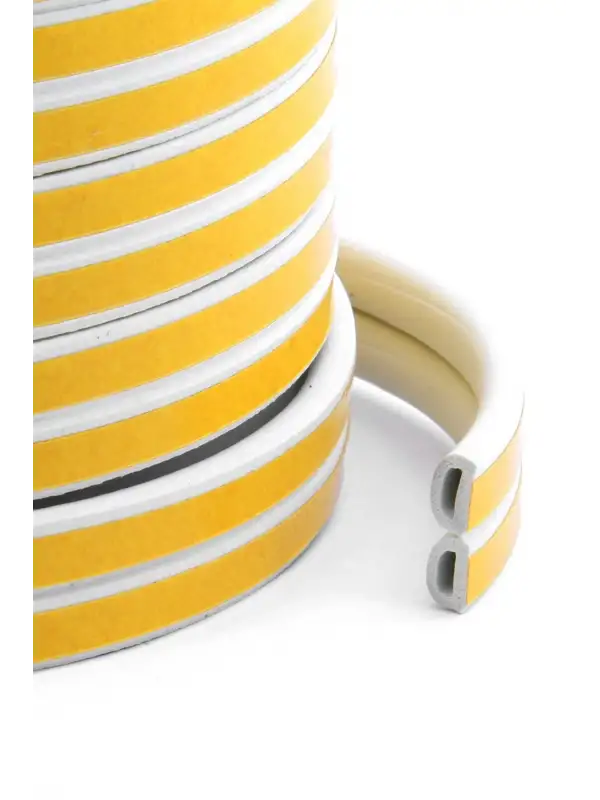 Yapışkanlı 5x2=10 Metre (beyaz) Kapı Pencere Bandı Fitili Soğuk Izolasyon Kauçuk Bantları