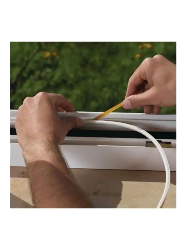 Yapışkanlı 5x2=10 Metre (beyaz) Kapı Pencere Bandı Fitili Soğuk Izolasyon Kauçuk Bantları