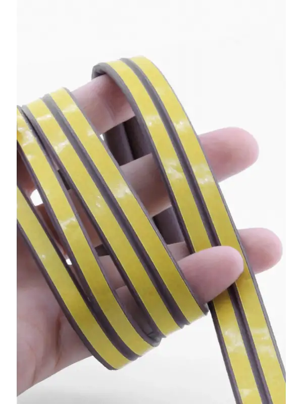 Yapışkanlı 5x2=10 Metre (KAHVERENGİ) Kapı Pencere Bandı Fitili Soğuk Izolasyon Kauçuk Bantları