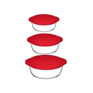 3lü Plastik Kapaklı Borcam Saklama Kabı