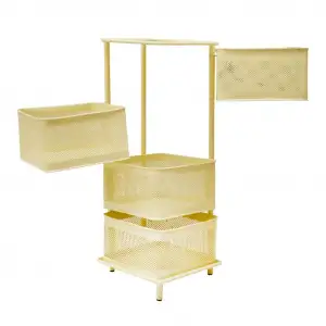 4 Katlı Kare Açılır Ferforje Sebzelik Ym-1057k