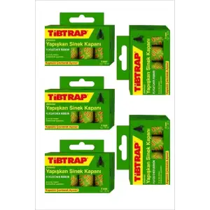 5li Tibtrap Yapışkan Sinek Bandı Yapışkanlı Bant Karasinek Haşere Tuzağı Zehirsiz