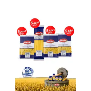 500g Karma Kutu / 5 Pk. Spagettı - 5 Pk. Burgu - 5 Pk. Ince Kesme - 5 Pk. Fiyonk