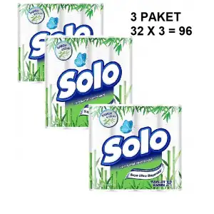 Solo 32 Li X 3 Paket 96 lı Tuvalet Kağıt Bambu